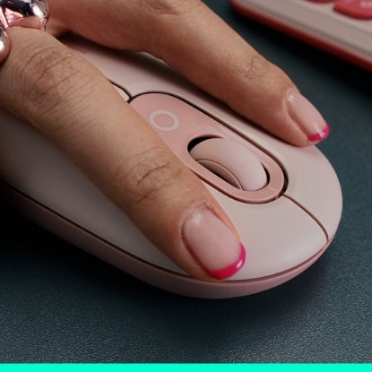 Miš LOGITECH POP, optički, bežični, USB, BT, 1000dpi, sivi