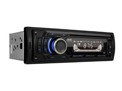 Auto radio AKAI CA016A-9008U, FM, BT, HandsFree, SD, USB, 4x25W, ISO, crni