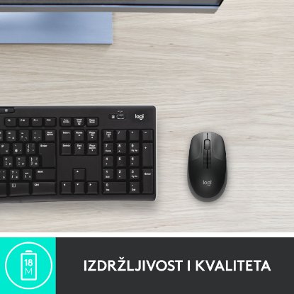 Miš LOGITECH M190, optički, bežični, 1000dpi, crni