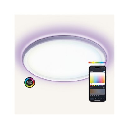 Stropna svjetiljka KSIX DUO 42 cm, 24 W, 2450 lumena, RGB-CCT, WiFi