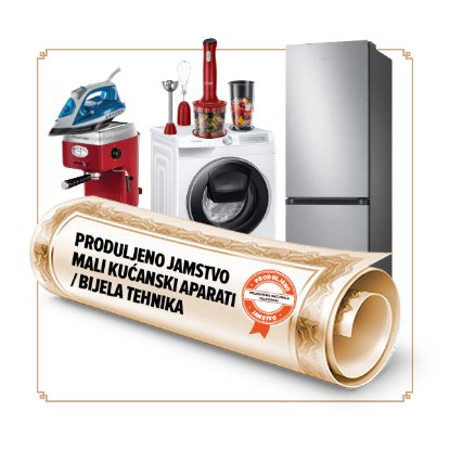 Produljeno jamstvo za male kućanske aparate / bijelu tehniku sa 24 na 60 mjeseci - vrijednosti uređaja 132,73-199,08 €