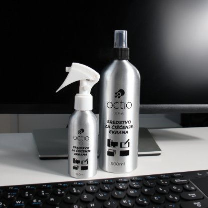 Sredstvo za čišćenje OCTIO S56, za ekrane, krpica, sprej, 500ml