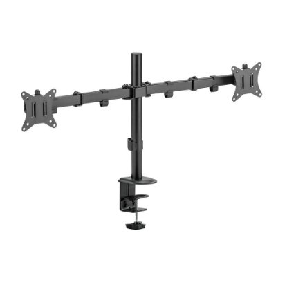 Stalak za monitor SBOX LCD-352/2-2, stolni, do 32", za 2 monitora, crni