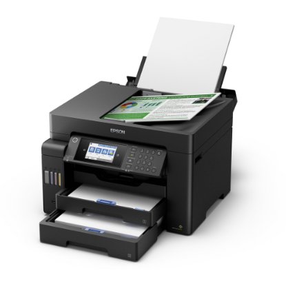 Multifunkcijski printer EPSON EcoTank L5150, printer/scanner/copy/fax, 4800 dpi, USB, LAN, WiFi, crni
